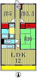 アージュリブレ東四ッ木 2SLDKの間取図画像