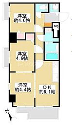 グランパーク東京EAST 3LDKの間取図画像