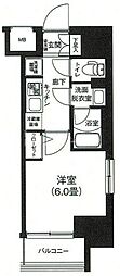 ルフレプレミアム新小岩 1Kの間取図画像