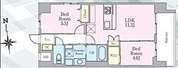 カームライズ 2LDKの間取図画像