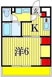 リブリ・東四つ木 1Kの間取図画像