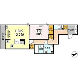 SISU 1LDKの間取図画像