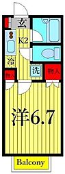 リブレリー瑞江 1Kの間取図画像