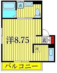 アブリーゴ・イレブン 1Kの間取図画像