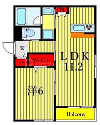 へーベルメゾン西葛西W 1LDKの間取図画像