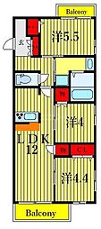 へーベルメゾン西葛西W 3LDKの間取図画像