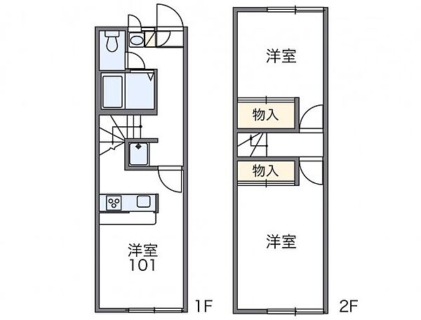 レオパレスアルカディア 101｜香川県高松市伏石町(賃貸アパート2DK・1階・49.68㎡)の写真 その2