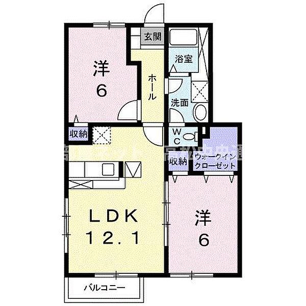 サンライト国分寺Ｂ 102｜香川県高松市国分寺町新居(賃貸アパート2LDK・1階・56.80㎡)の写真 その2