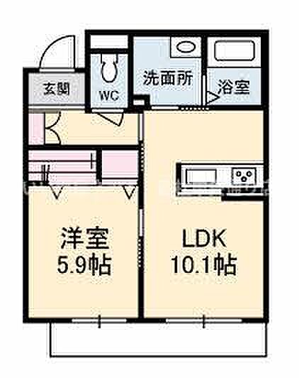 La luce 102｜香川県高松市東山崎町(賃貸マンション1LDK・1階・42.08㎡)の写真 その2