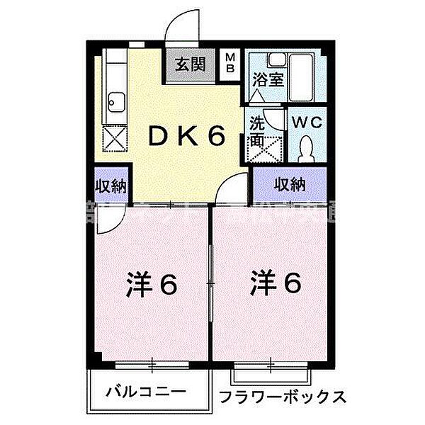 エルディム天野 102｜香川県丸亀市土器町東8丁目(賃貸アパート2DK・1階・39.74㎡)の写真 その2