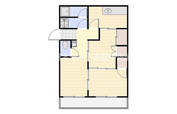 ラ・トゥール屋島百石 406｜香川県高松市屋島西町(賃貸マンション3DK・4階・52.92㎡)の写真 その2