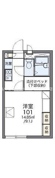 レオパレスエクレール鬼無 201｜香川県高松市鬼無町藤井(賃貸アパート1K・2階・23.18㎡)の写真 その2