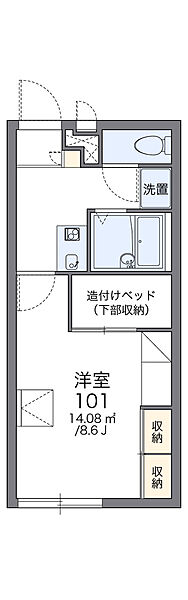 レオパレスコンフォール屋島 105｜香川県高松市屋島中町(賃貸アパート1K・1階・23.18㎡)の写真 その2