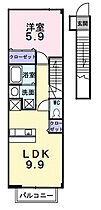 ソレアード太田　Ａ 203 ｜ 香川県高松市太田下町2131番地（賃貸アパート1LDK・2階・41.98㎡） その2