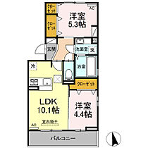 ドヌール・エスパース A棟 101 ｜ 香川県高松市春日町（賃貸アパート2LDK・1階・49.21㎡） その2