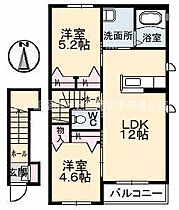 シャーメゾンM B棟 201 ｜ 香川県高松市木太町（賃貸アパート2LDK・2階・52.69㎡） その2