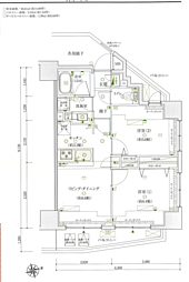 K'sネイション舎人ステーションフロント 2LDKの間取図画像