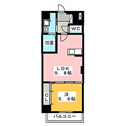 フォンテーヌu. 1LDKの間取図画像