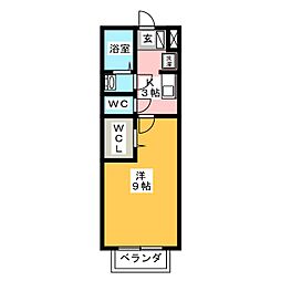 サン・シュテルン 1Kの間取図画像