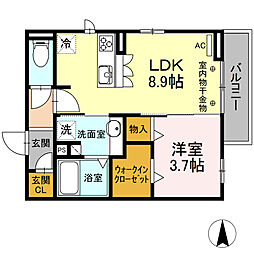 アゼリア・G 1LDKの間取図画像