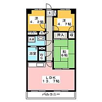 メゾンつつじヶ丘　弐番館  ｜ 静岡県三島市壱町田（賃貸マンション3LDK・3階・65.45㎡） その2