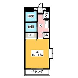 間取図画像 1K
