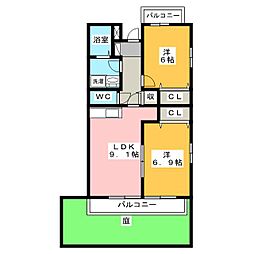 エテルノ 2LDKの間取図画像