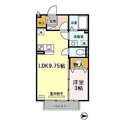 チェリーアベニュー 1LDKの間取図画像