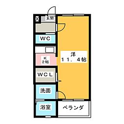ハピネス・Y ワンルームの間取図画像