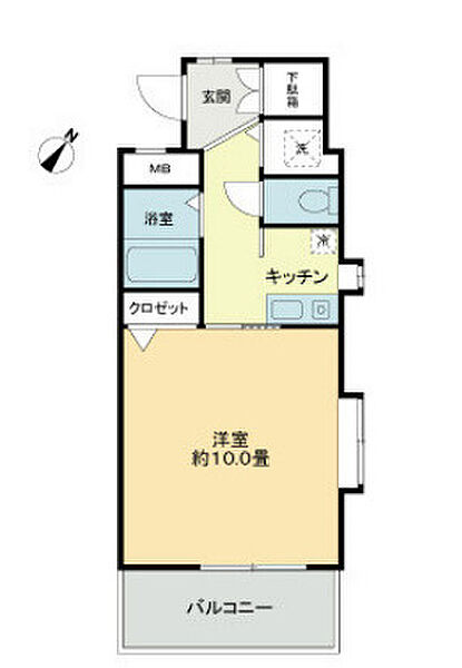 福岡県久留米市篠原町(賃貸マンション1K・6階・31.79㎡)の写真 その2