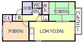 フラット高良台 202 ｜ 福岡県久留米市藤光町1265-7（賃貸アパート2LDK・2階・50.00㎡） その2