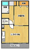 サングリーンコーポ 303 ｜ 福岡県久留米市長門石3丁目1-54（賃貸マンション1LDK・3階・39.00㎡） その2