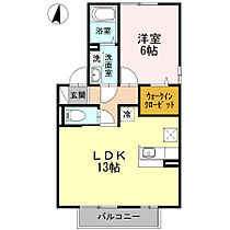 福岡県久留米市藤光1丁目12-6（賃貸アパート1LDK・2階・45.39㎡） その2