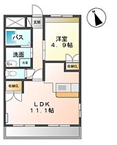 福岡県久留米市小森野2丁目12-17（賃貸アパート1LDK・1階・41.04㎡） その2