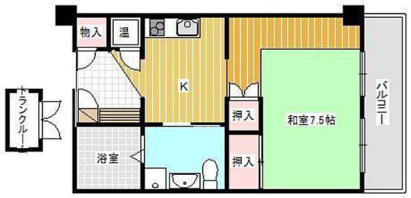 福岡県久留米市津福本町(賃貸マンション1DK・4階・42.16㎡)の写真 その2