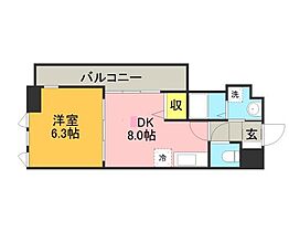 リード中央町 1201◎ ｜ 福岡県久留米市小頭町3-7（賃貸マンション1DK・12階・25.07㎡） その2