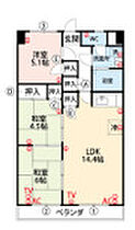 福岡県久留米市津福本町867-1（賃貸マンション3LDK・4階・65.35㎡） その2