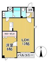 アレイII 405 ｜ 福岡県久留米市津福本町636-1（賃貸マンション1LDK・4階・45.00㎡） その2