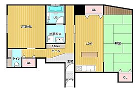 鷲崎ビル 301 ｜ 福岡県久留米市東町33-9（賃貸マンション2LDK・3階・90.00㎡） その2