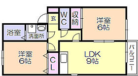 福岡県久留米市善導寺町与田122-1-2（賃貸アパート2LDK・1階・50.12㎡） その2