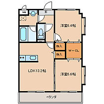 福岡県久留米市上津2丁目20-2（賃貸マンション2LDK・5階・63.00㎡） その2