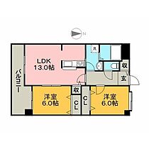 福岡県久留米市津福今町310-1（賃貸マンション2LDK・3階・60.00㎡） その2