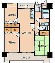 福岡県久留米市櫛原町99-11（賃貸マンション3LDK・12階・73.44㎡） その2