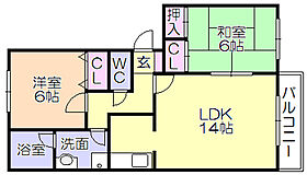 福岡県久留米市津福本町6-3（賃貸アパート2LDK・1階・65.40㎡） その2