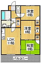 第三秋葉ビル 505 ｜ 福岡県八女郡広川町大字新代1364-125（賃貸マンション3LDK・5階・60.00㎡） その2