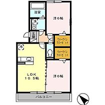 福岡県三井郡大刀洗町大字鵜木19（賃貸アパート2LDK・2階・53.48㎡） その2