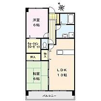 福岡県久留米市西町677（賃貸マンション2LDK・1階・65.00㎡） その2