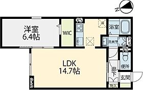 ELGRAND上津 102 ｜ 福岡県久留米市御井町2144（賃貸アパート1LDK・1階・48.10㎡） その2