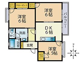 福岡県久留米市梅満町1556（賃貸アパート3DK・2階・50.80㎡） その2