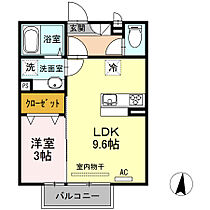 福岡県久留米市津福今町617-1（賃貸アパート1LDK・1階・32.18㎡） その2